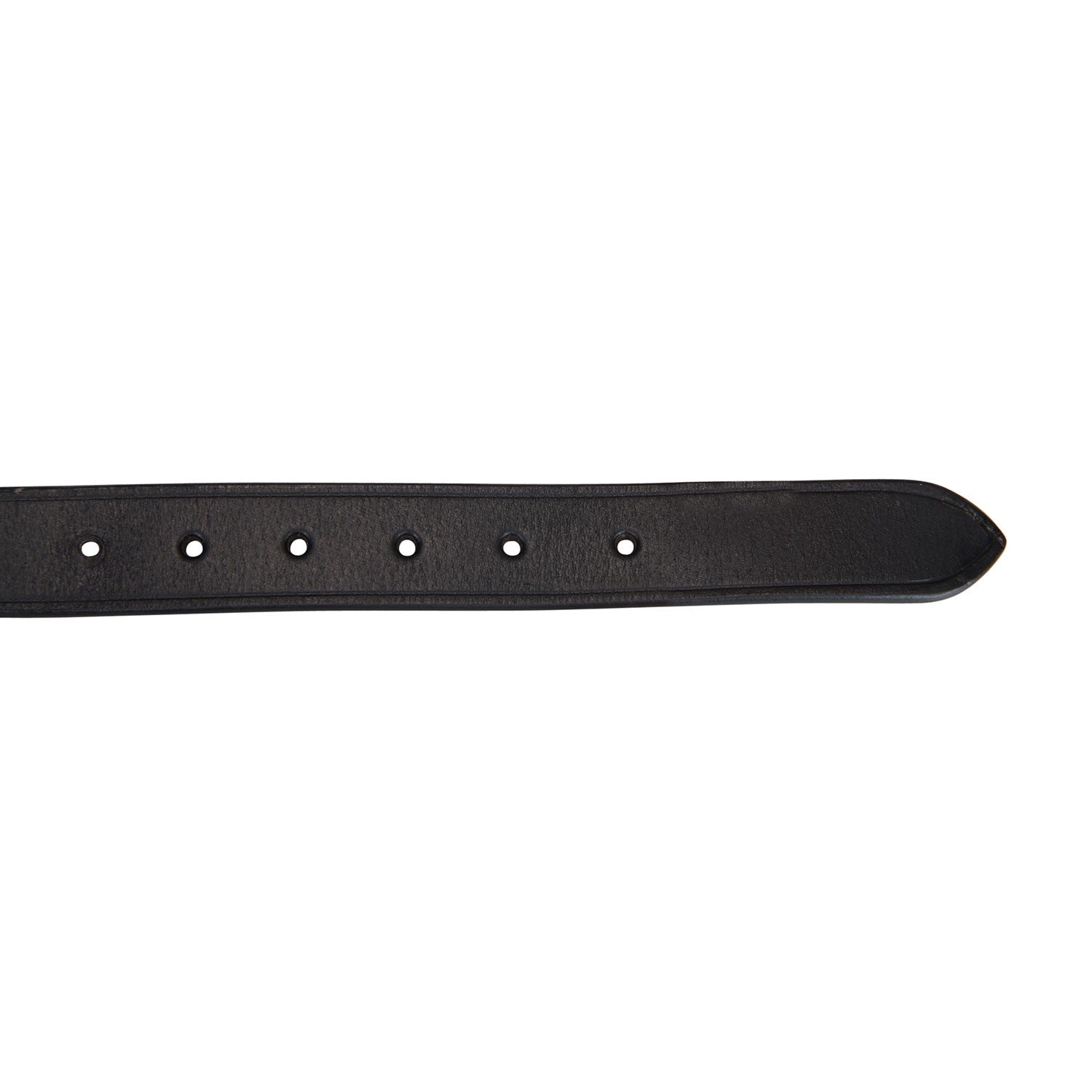 Leather belt with geometric pattern