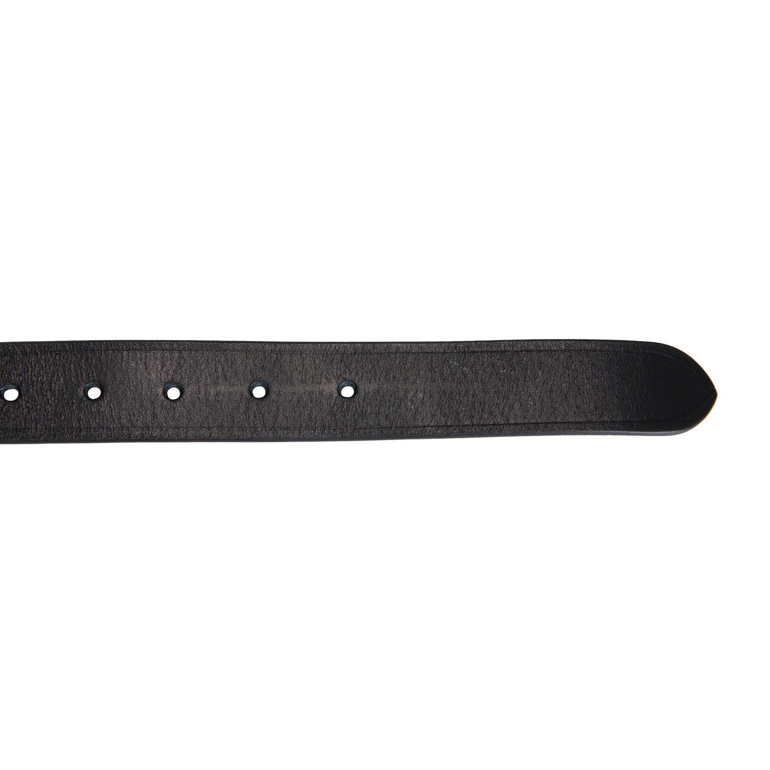 Leather belt with geometric pattern