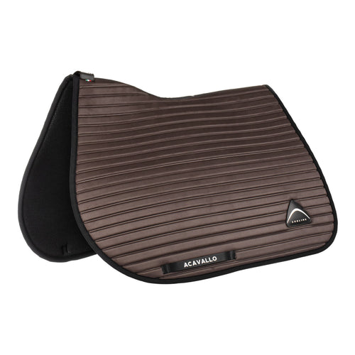 Acavallo Sublime striped jumping saddle pad in suede