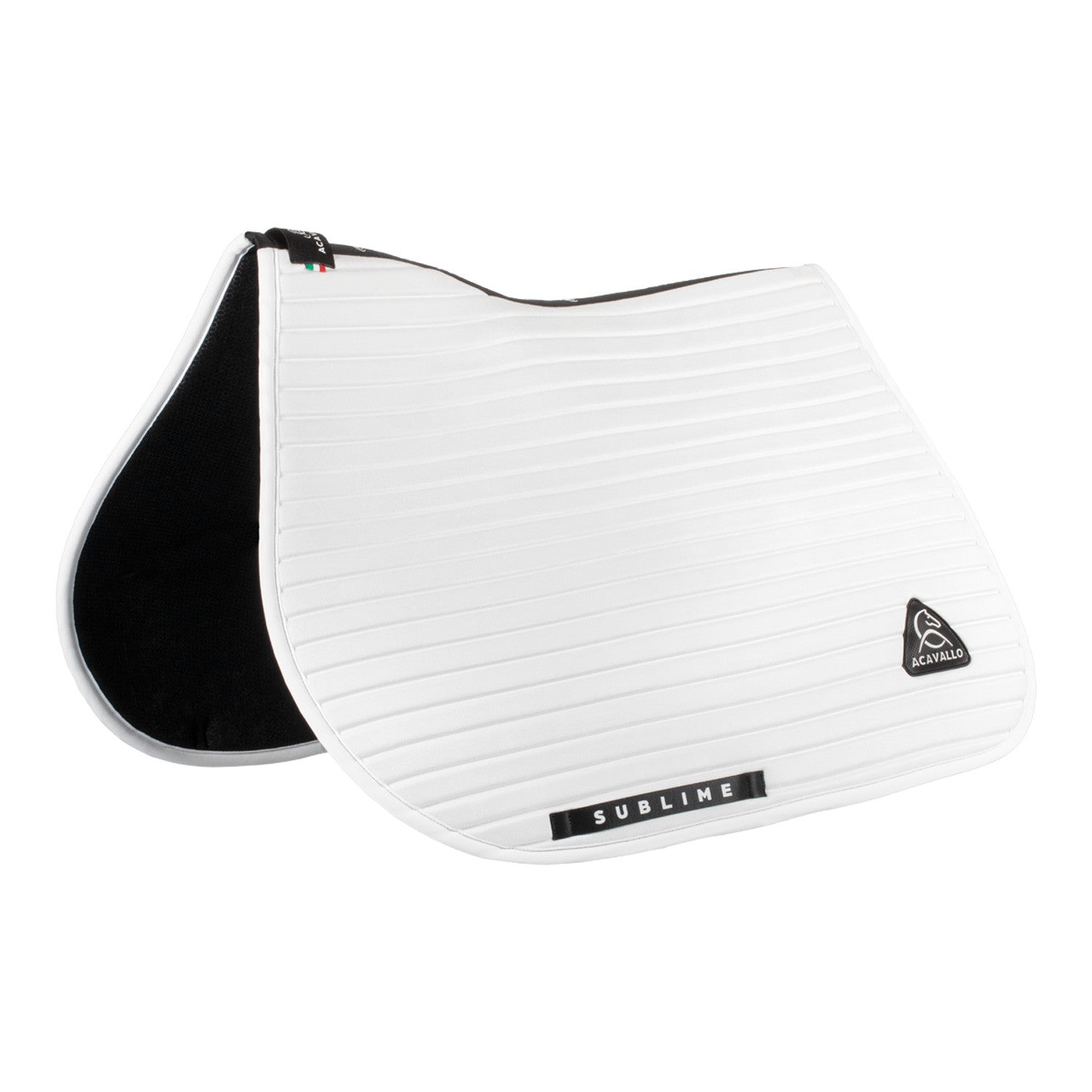 Acavallo Sublime striped jumping saddle pad in technical fabric