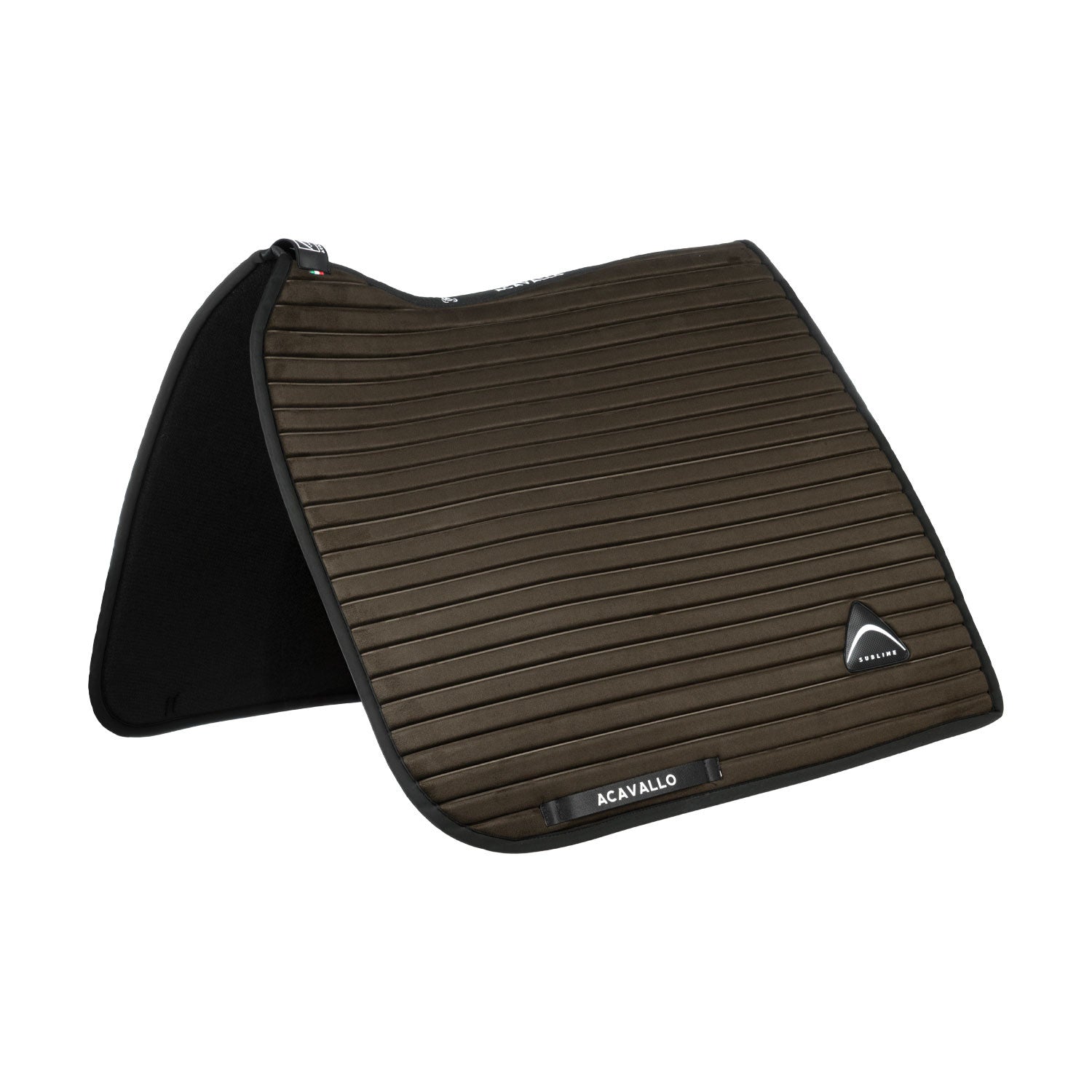 Acavallo Sublime striped dressage saddle pad in technical fabric
