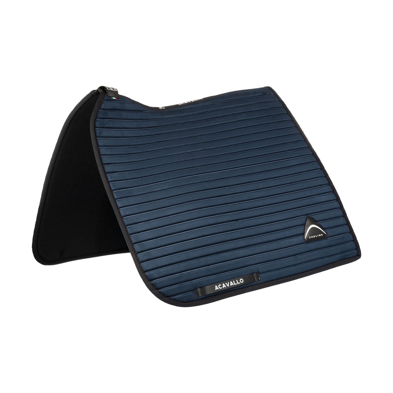 Acavallo Sublime striped dressage saddle pad in technical fabric