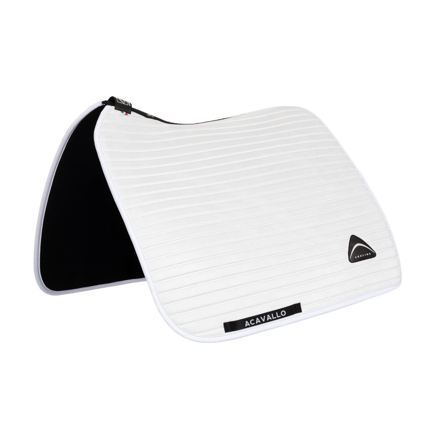 Acavallo Sublime striped dressage saddle pad in technical fabric