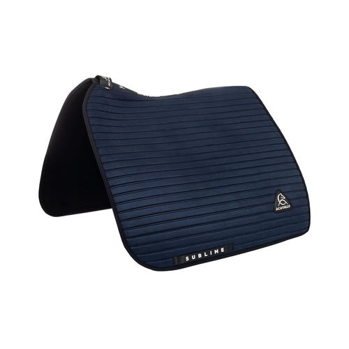 Acavallo Sublime striped dressage saddle pad in suede