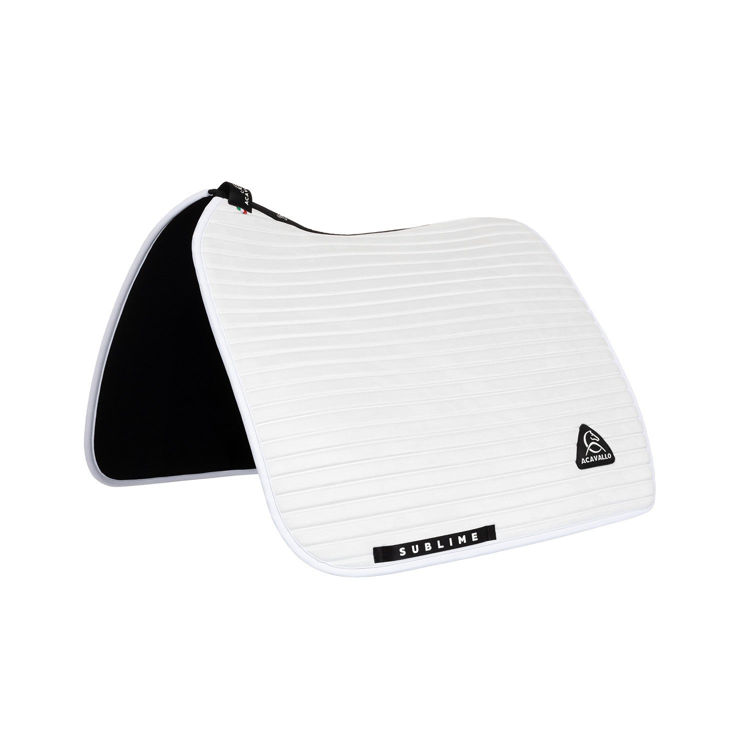 Acavallo Sublime striped dressage saddle pad in suede