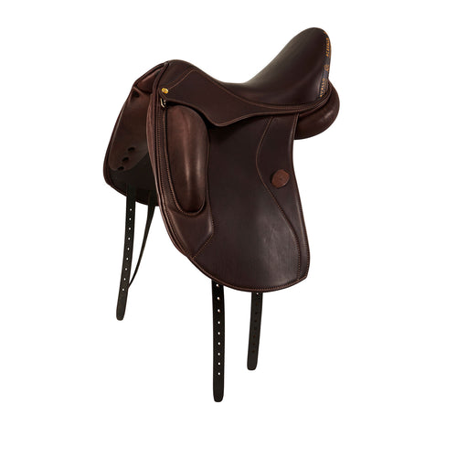 Acavallo Perugino dressage saddle short knee blocks
