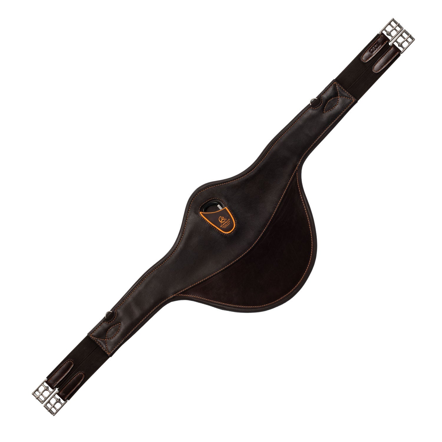 Jumping stud guard girth leather & gel