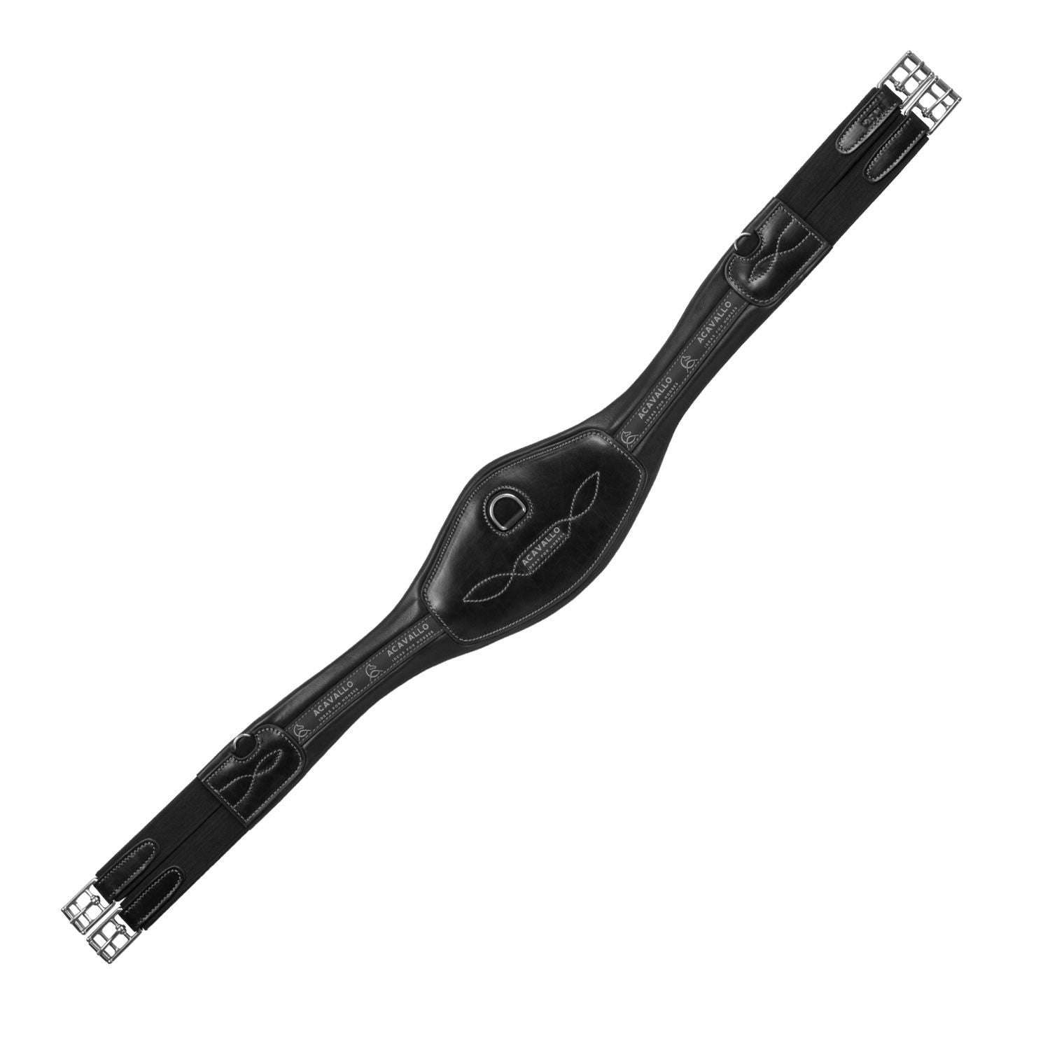 Anatomical jumping girth leather