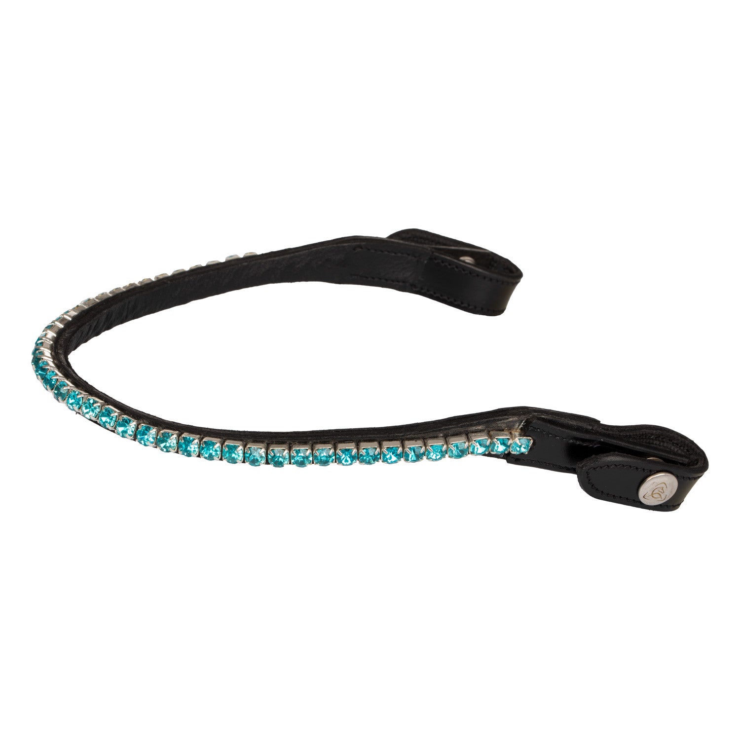 Browband calfskin & round crystals