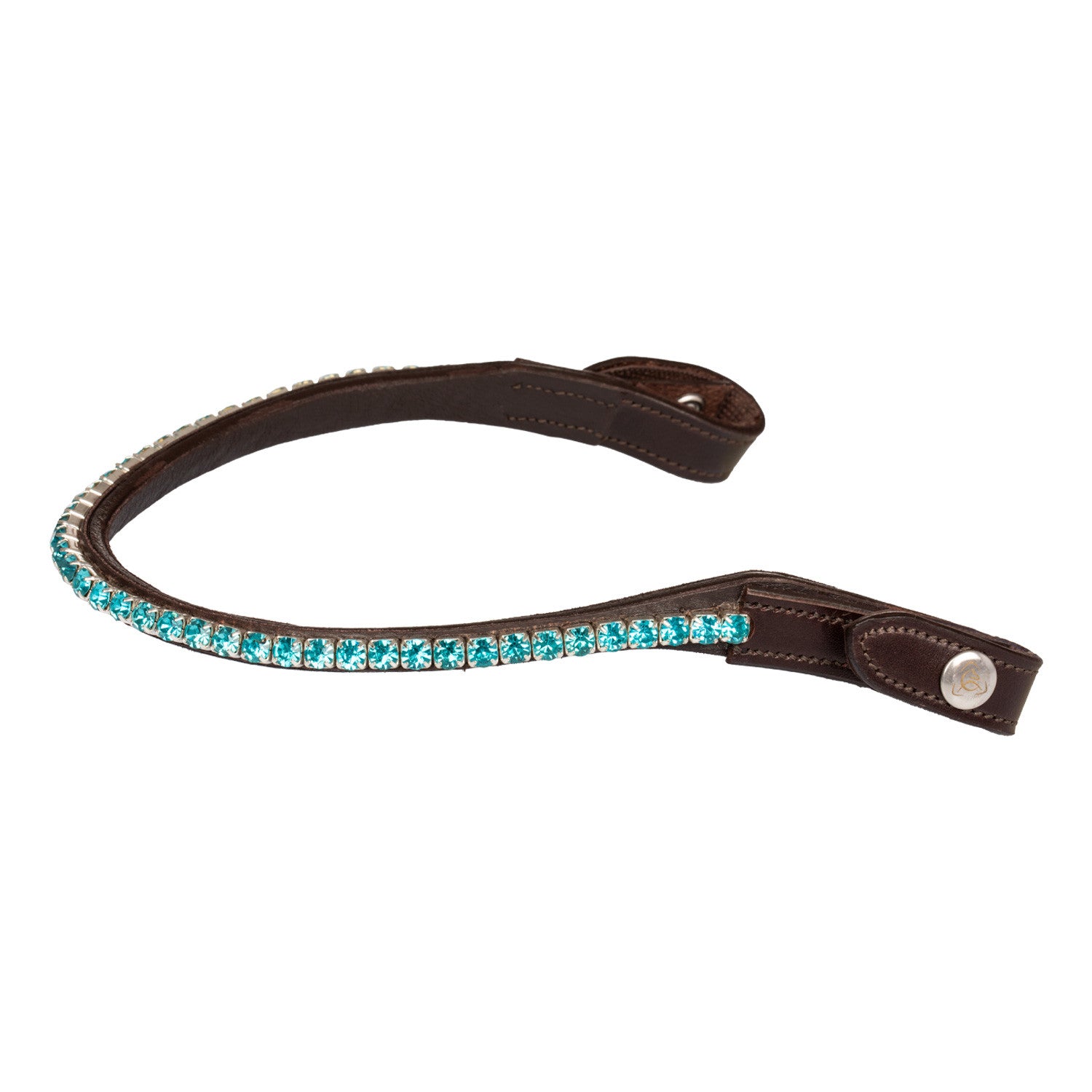Acavallo Browband calfskin & round crystals