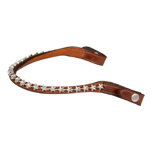 Browband calfskin & starry crystals