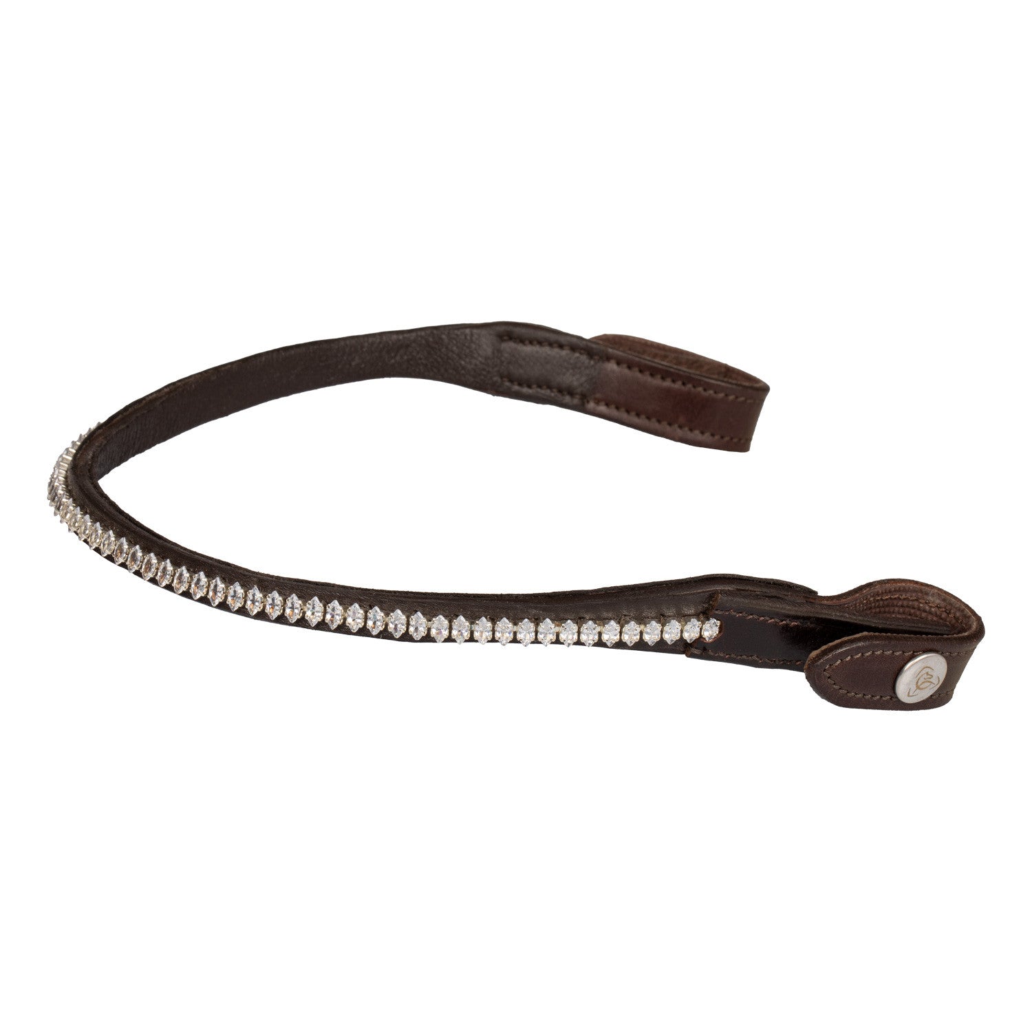 Acavallo Browband calfskin & oval crystals