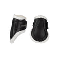 Jumping fetlock boots faux sheepskin & hook-and-loop closure