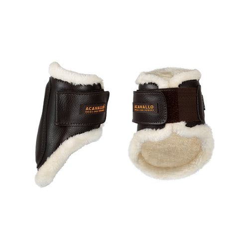 Acavallo Jumping fetlock boots faux sheepskin & hook-and-loop closure
