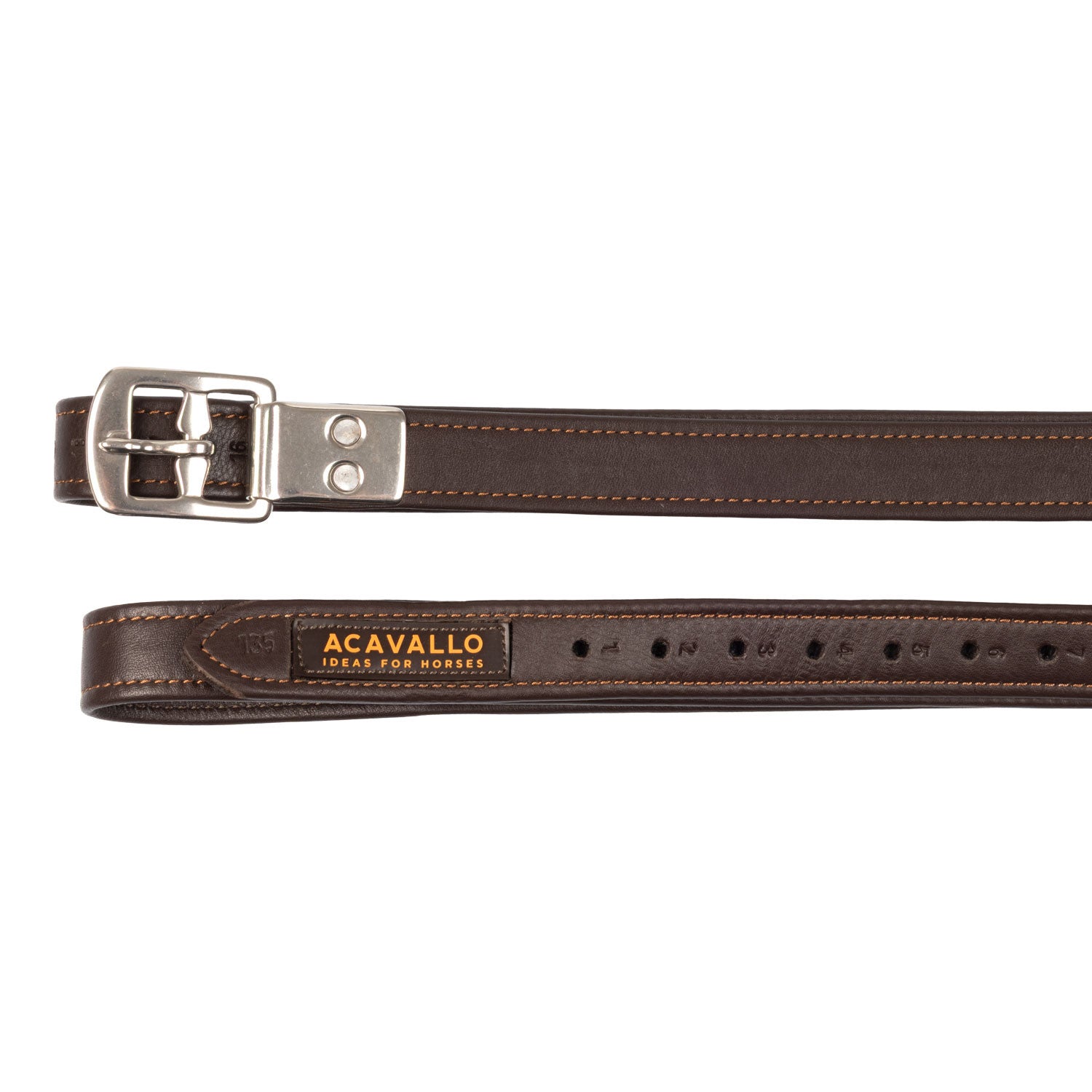 Acavallo Calfskin stirrup leathers encased buckle