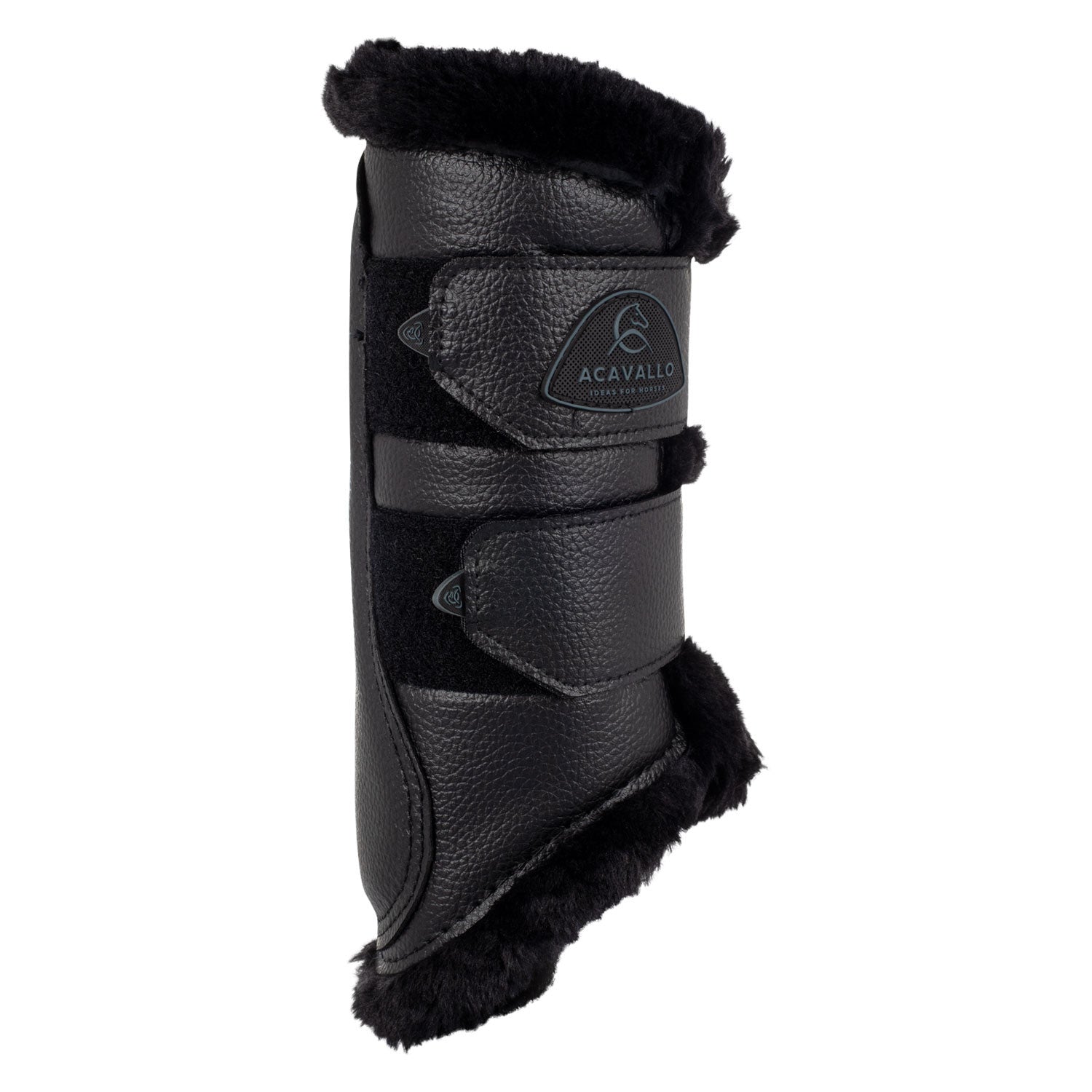Front brushing boots eco-leather & faux sheepskin