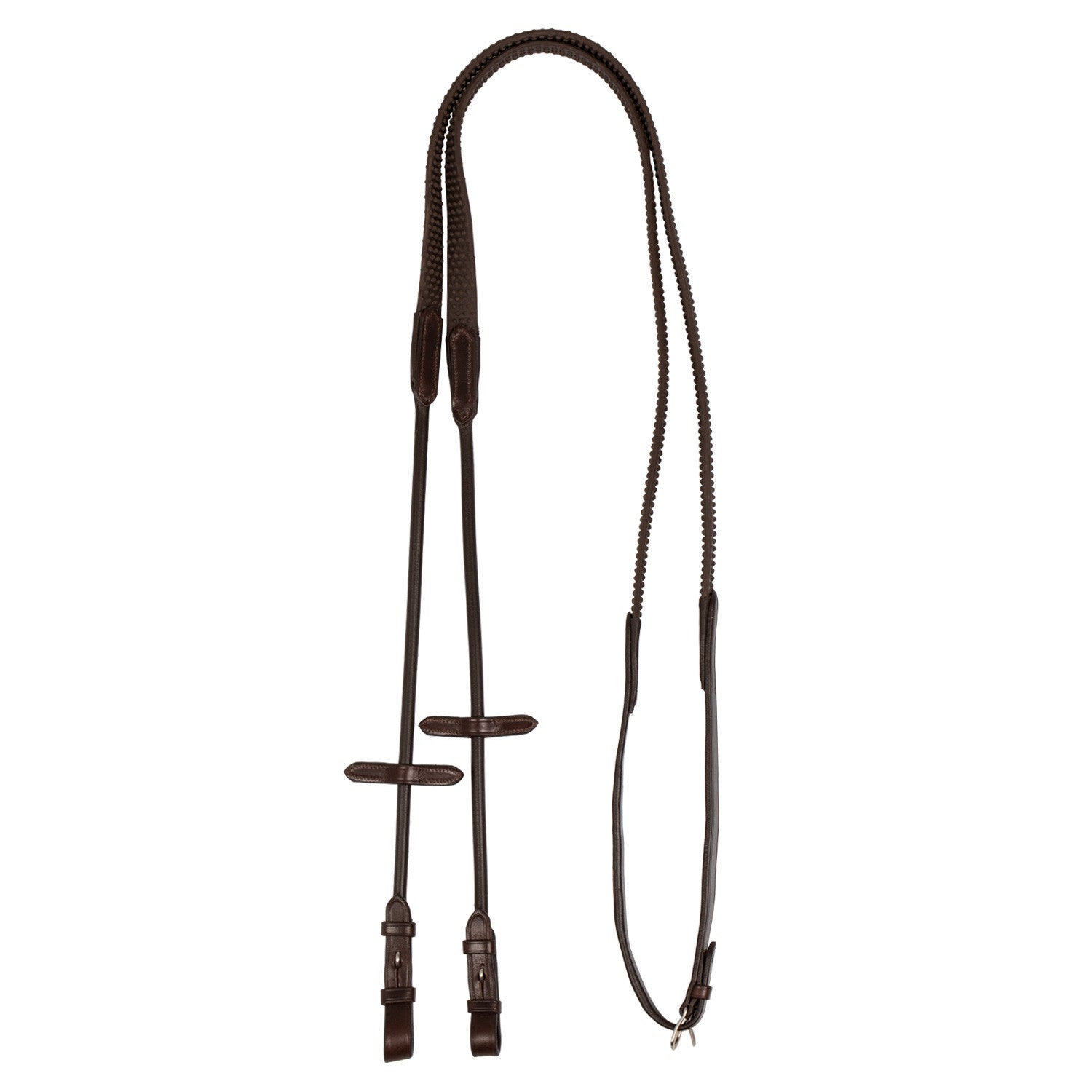 Acavallo Tubular reins leather & rubber