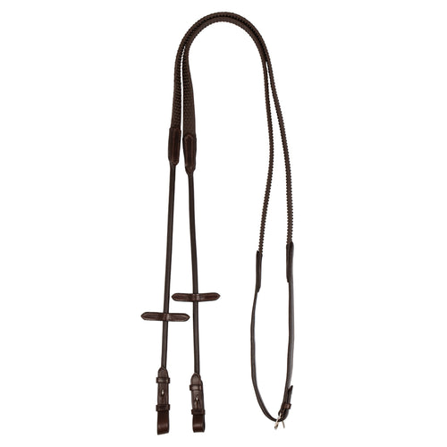 Acavallo Tubular reins leather & rubber