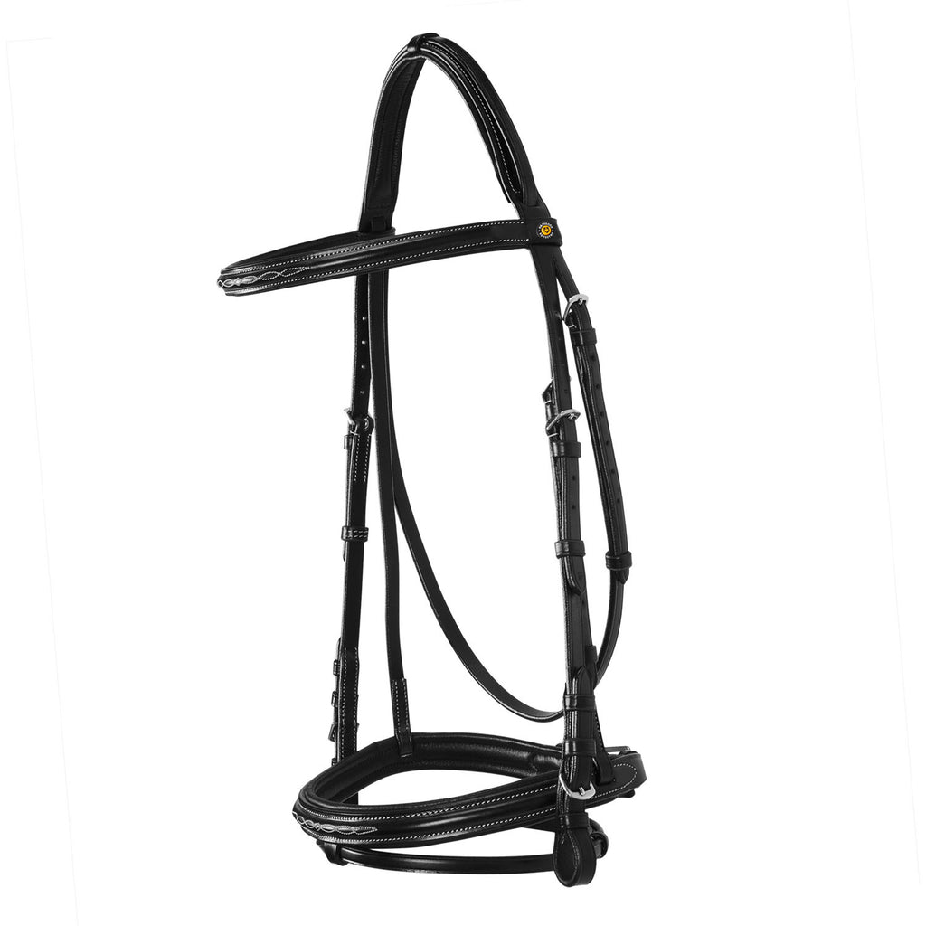 Leather English bridle with embroideries NEW