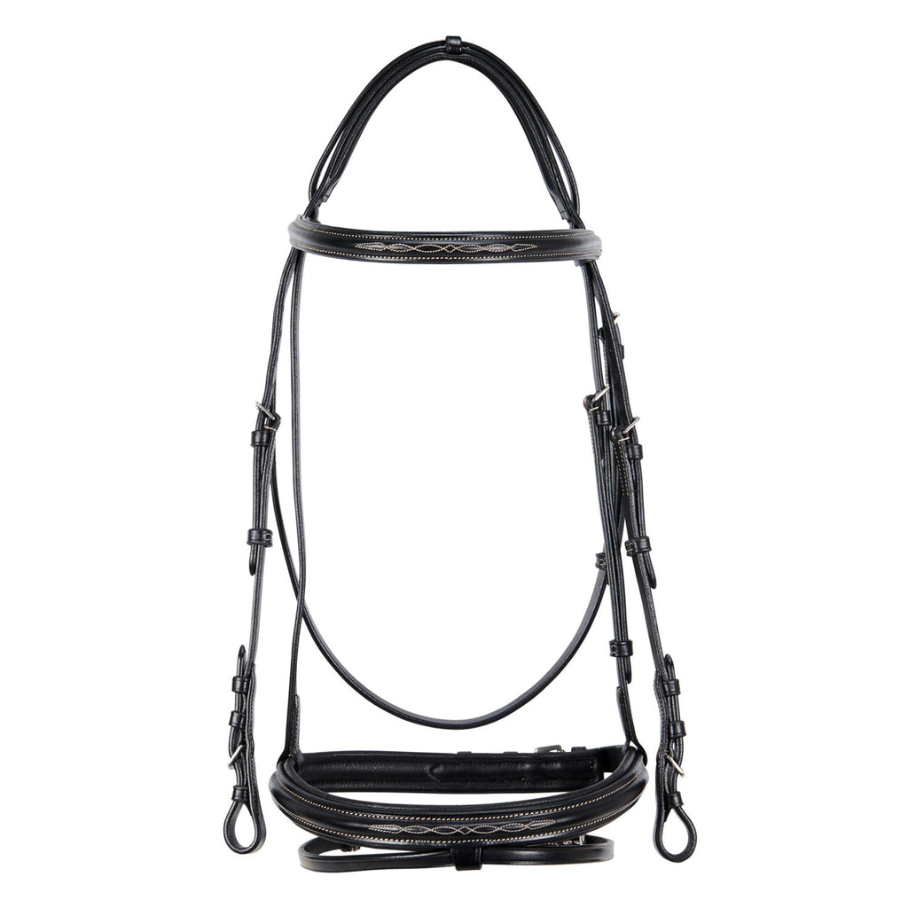 Leather English bridle with embroideries NEW