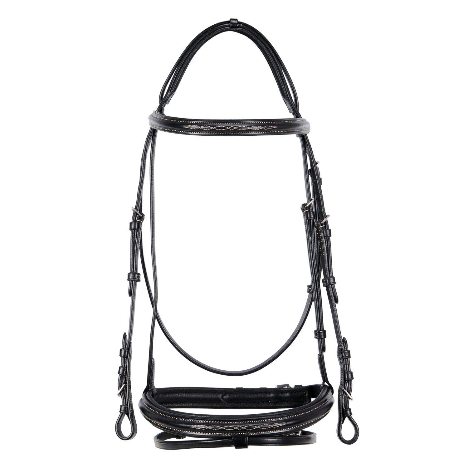 Leather English bridle with embroideries NEW