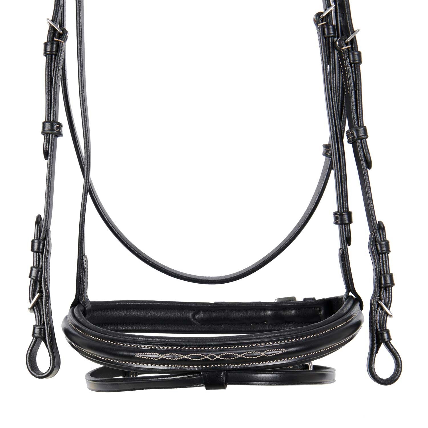 Leather English bridle with embroideries NEW