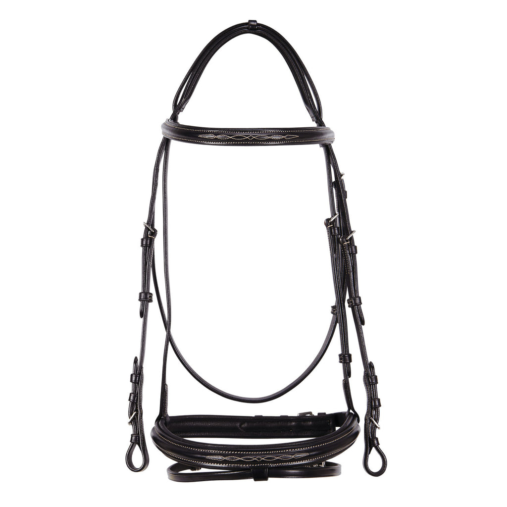 Leather English bridle with embroideries NEW
