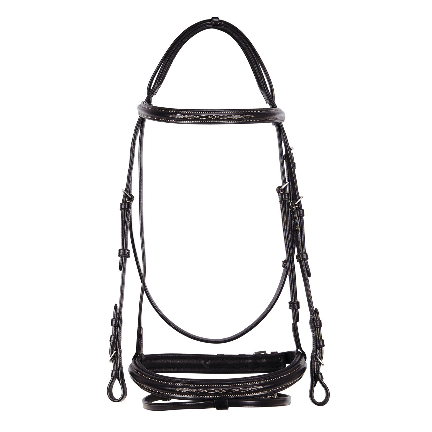 Leather English bridle with embroideries NEW
