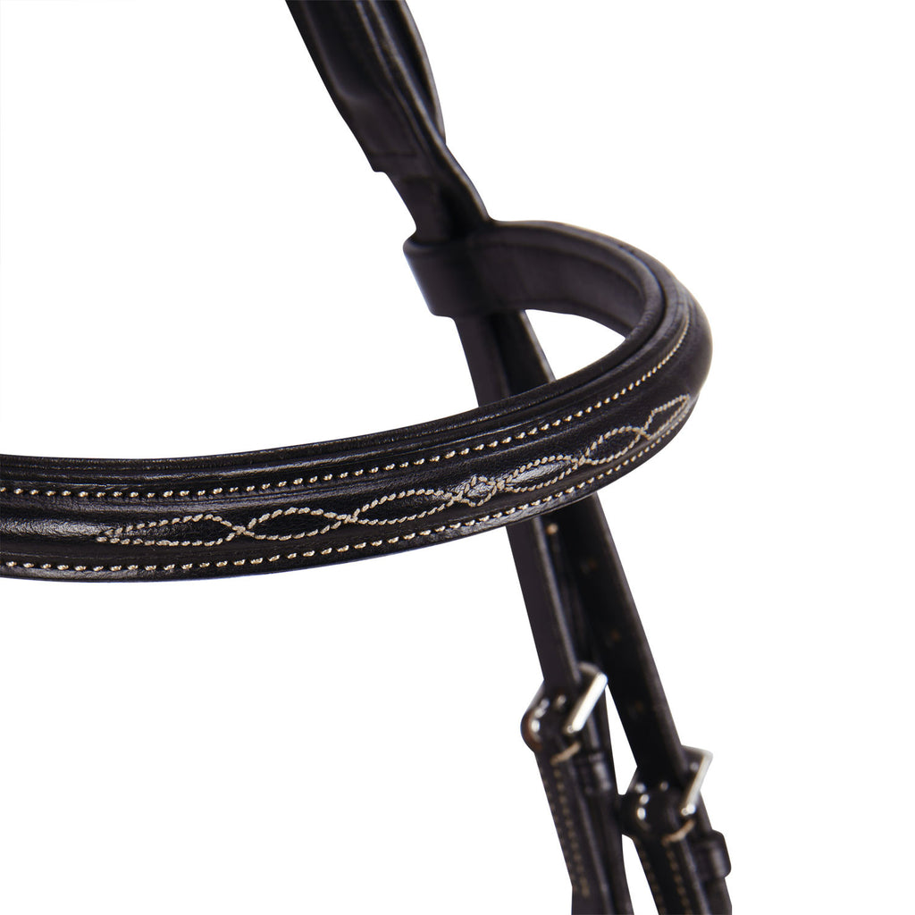 Leather English bridle with embroideries NEW