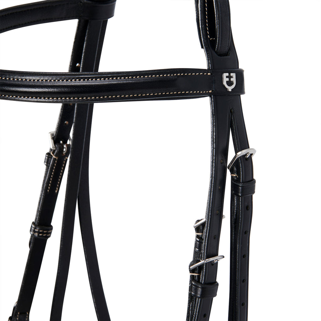 Leather English bridle with embroideries