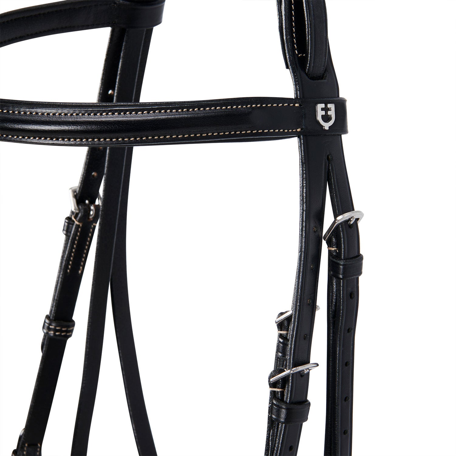 Leather English bridle with embroideries