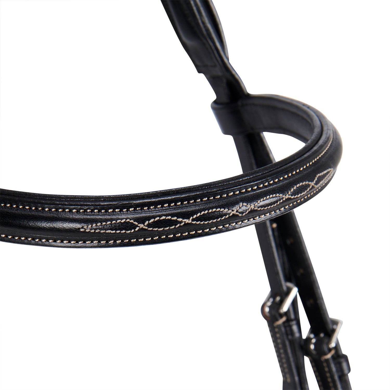 Leather English bridle with embroideries