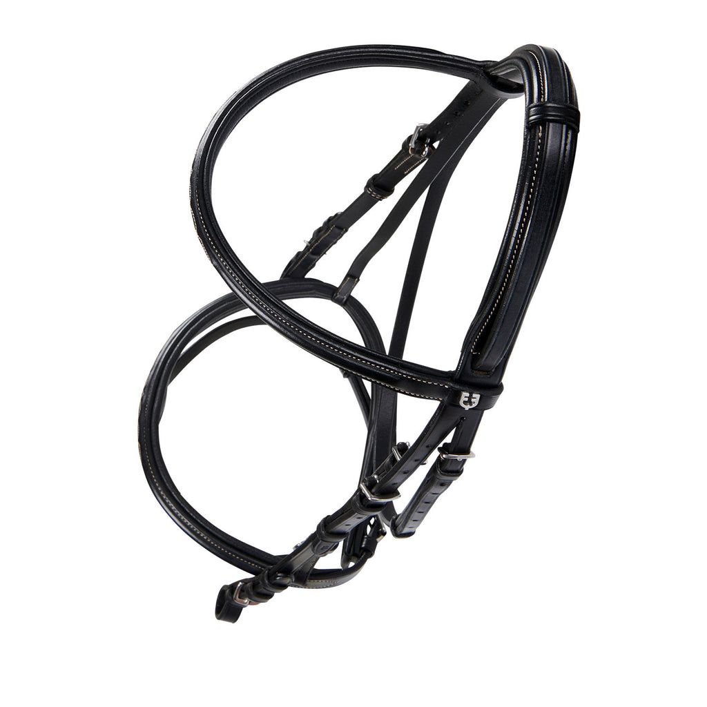 Leather English bridle with embroideries