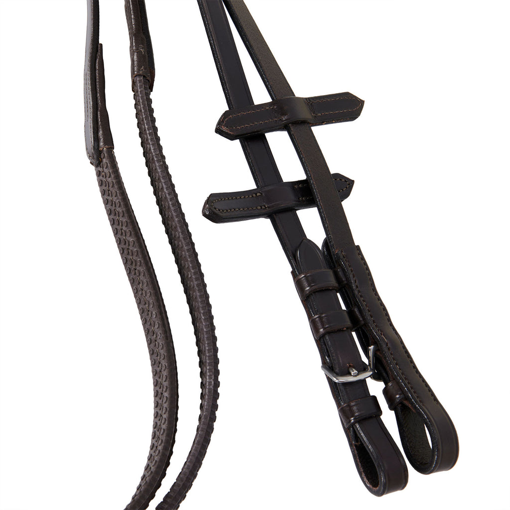 Leather English bridle with embroideries