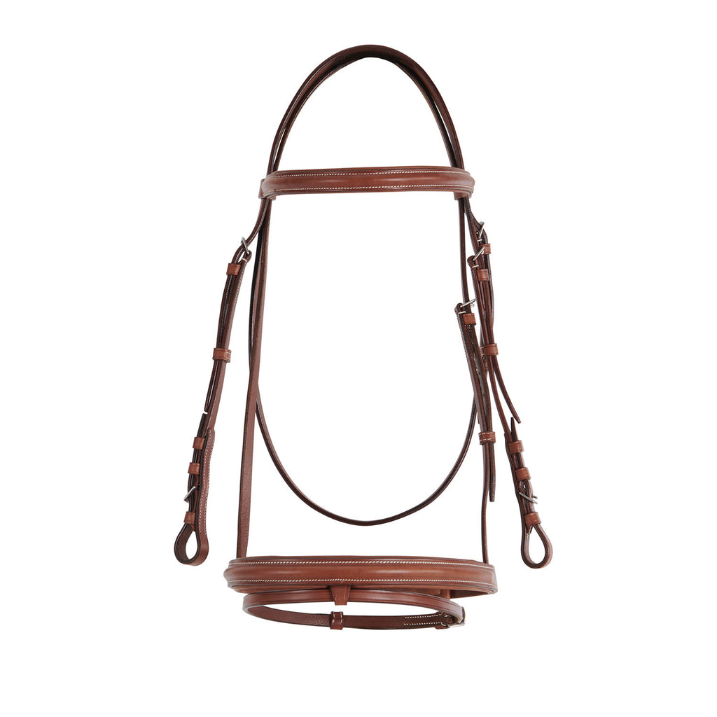 Leather English bridle with embroideries