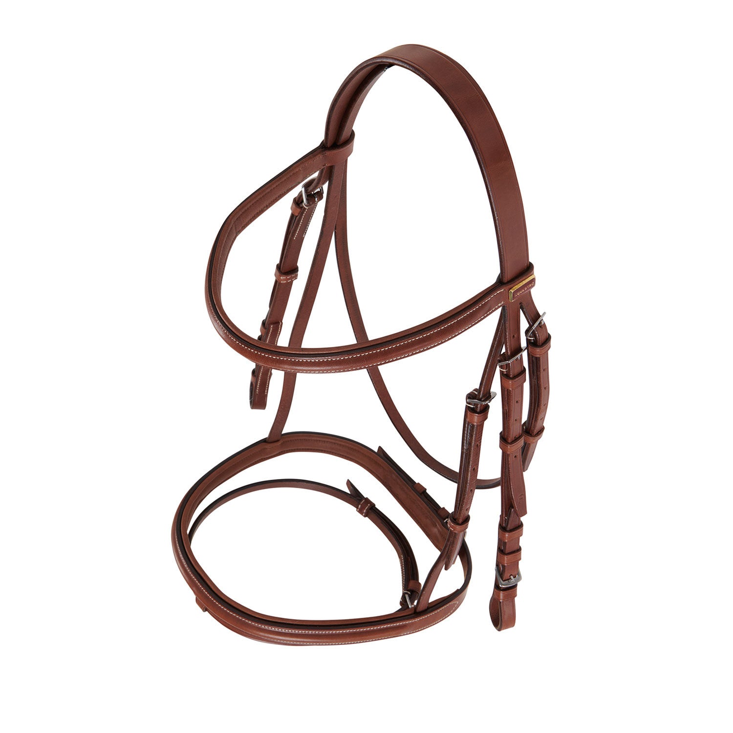 Leather English bridle with embroideries