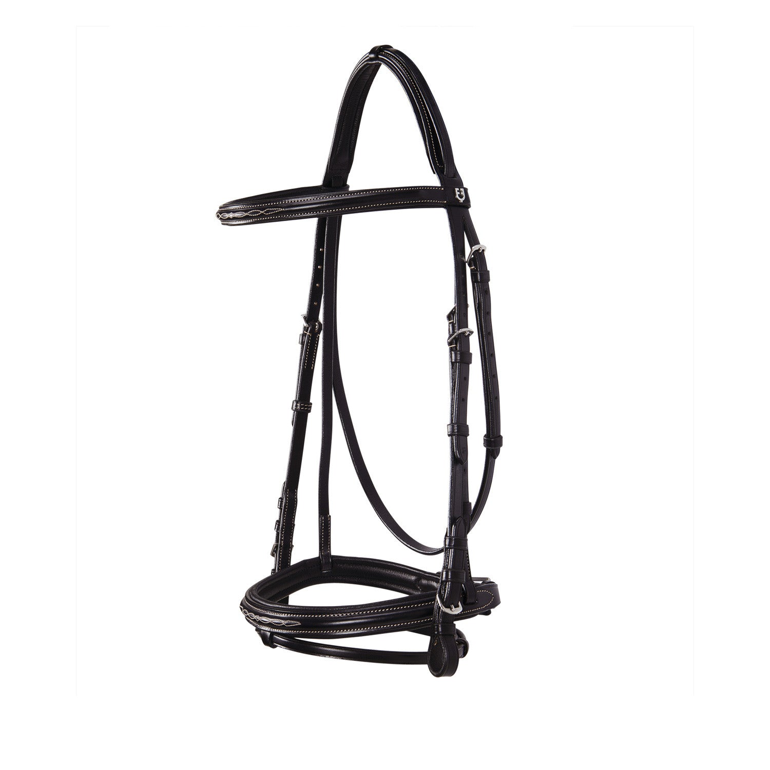 Equestro Leather English bridle with embroideries