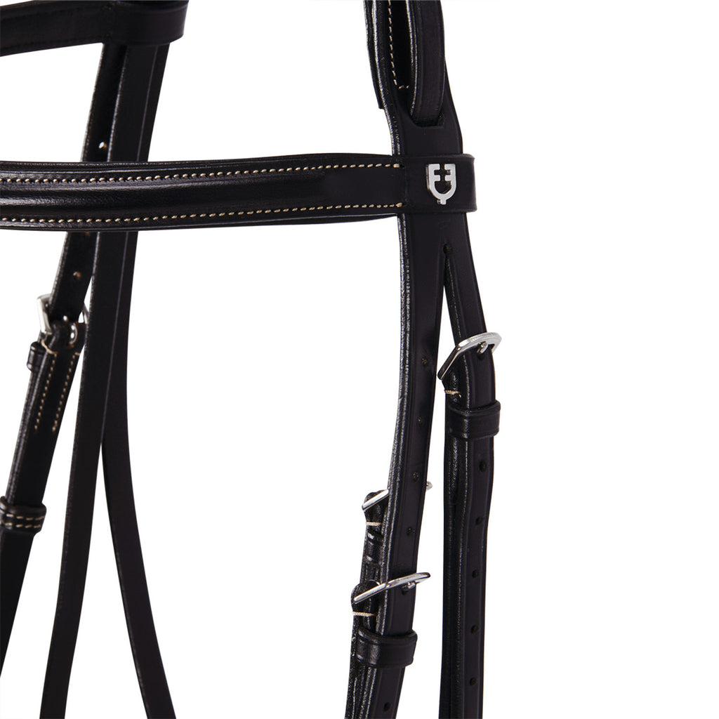 Leather English bridle with embroideries