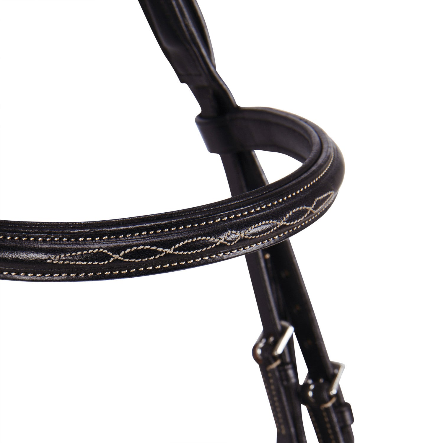 Leather English bridle with embroideries