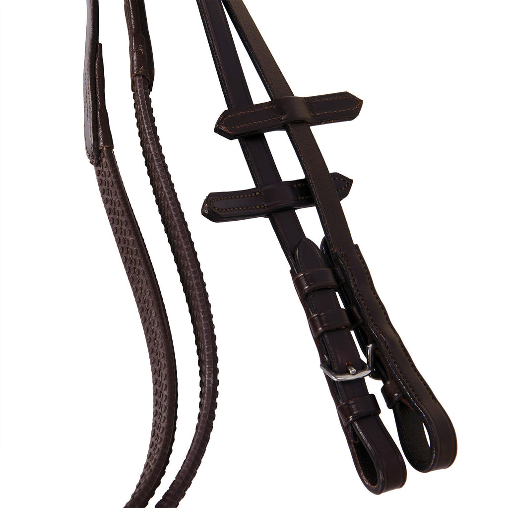 Leather English bridle with embroideries