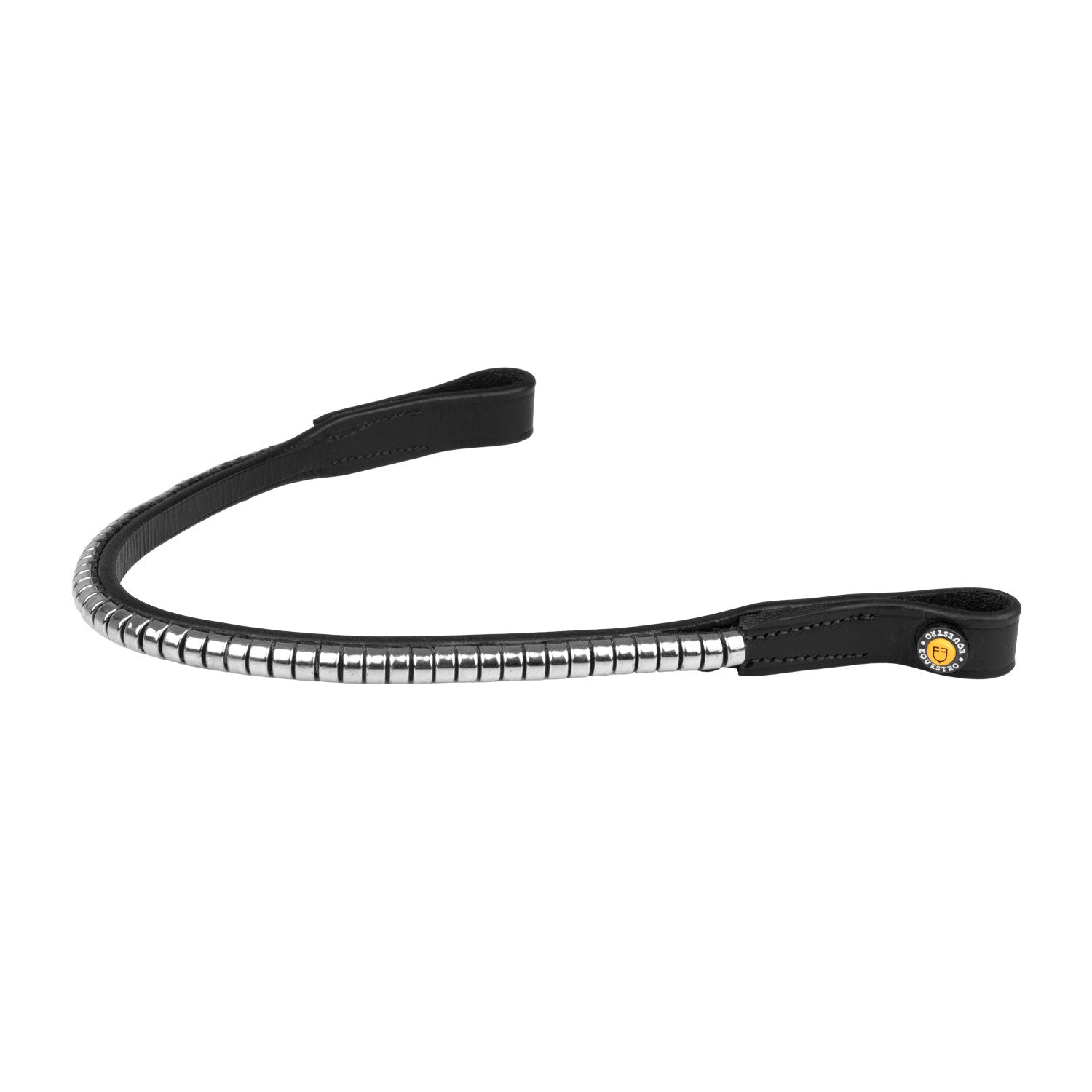 Leather browband with silver clincher