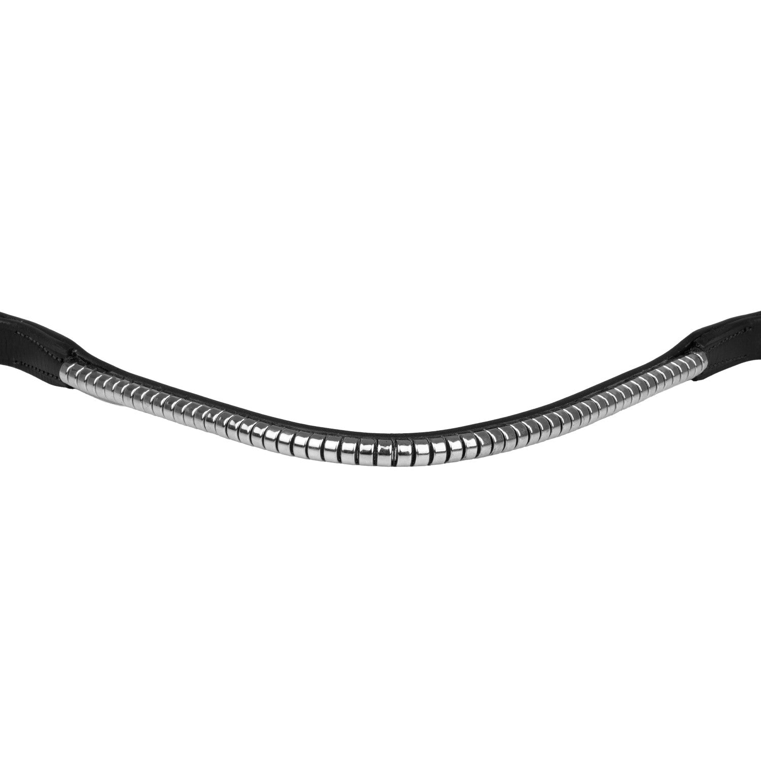 Leather browband with silver clincher