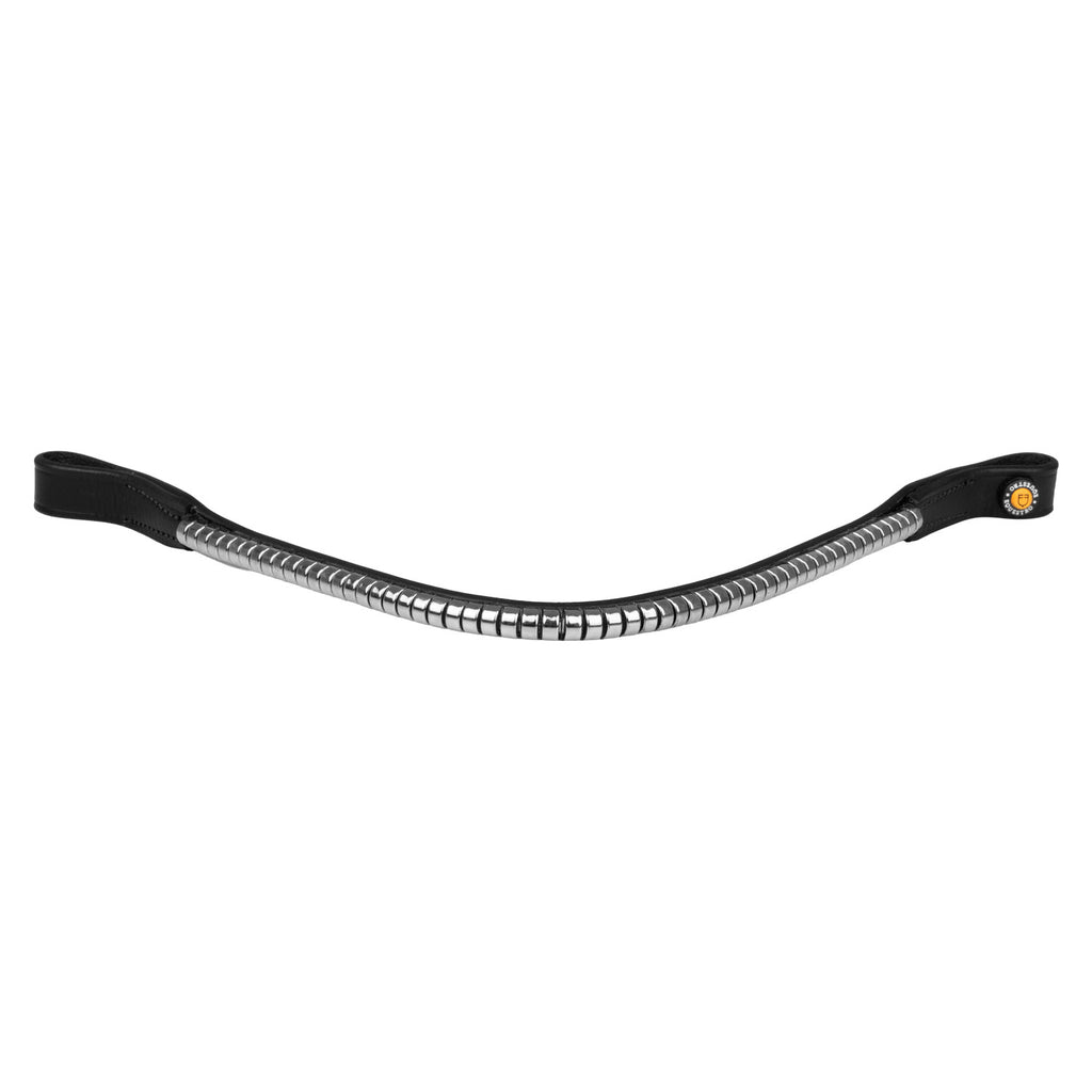 Leather browband with silver clincher