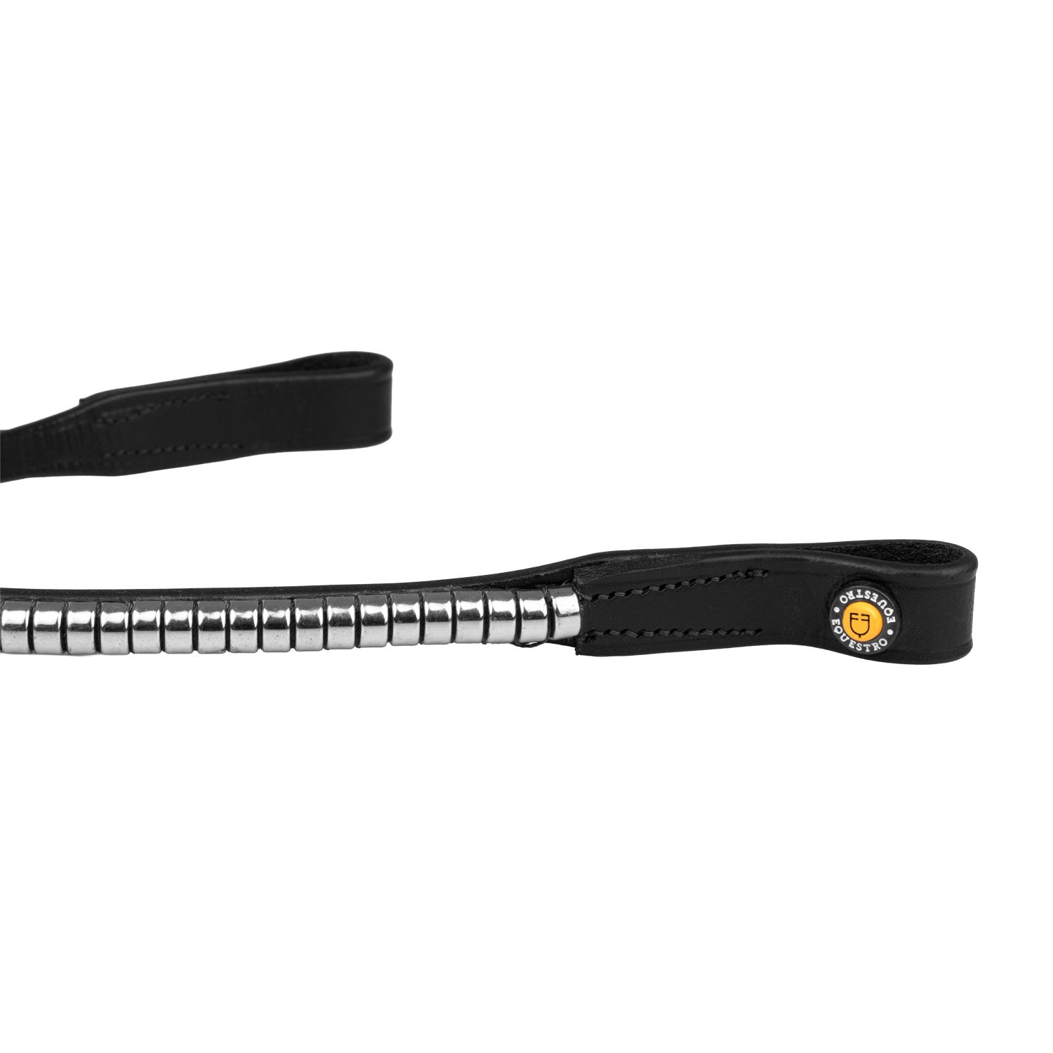 Leather browband with silver clincher