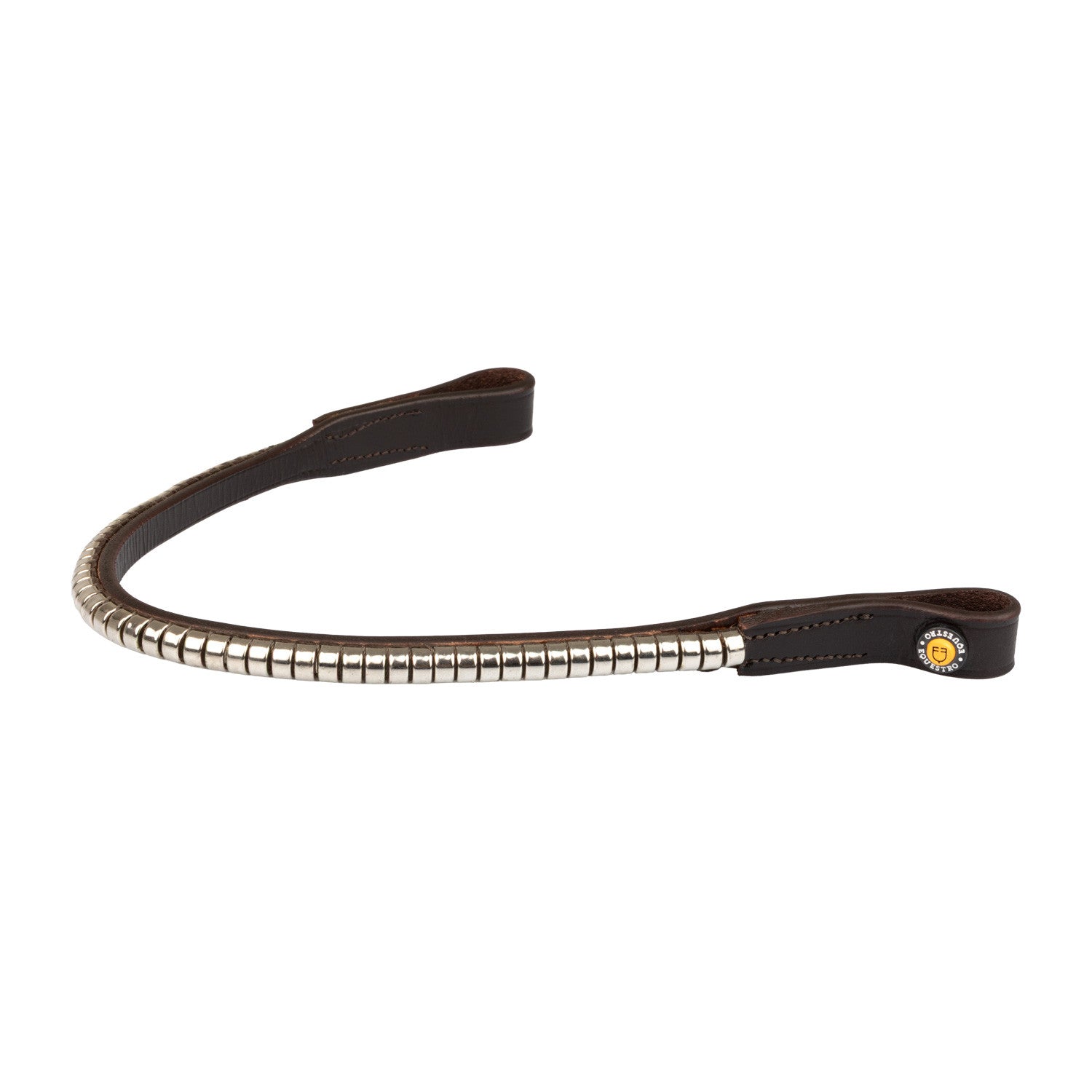 Equestro Leather browband with silver clincher