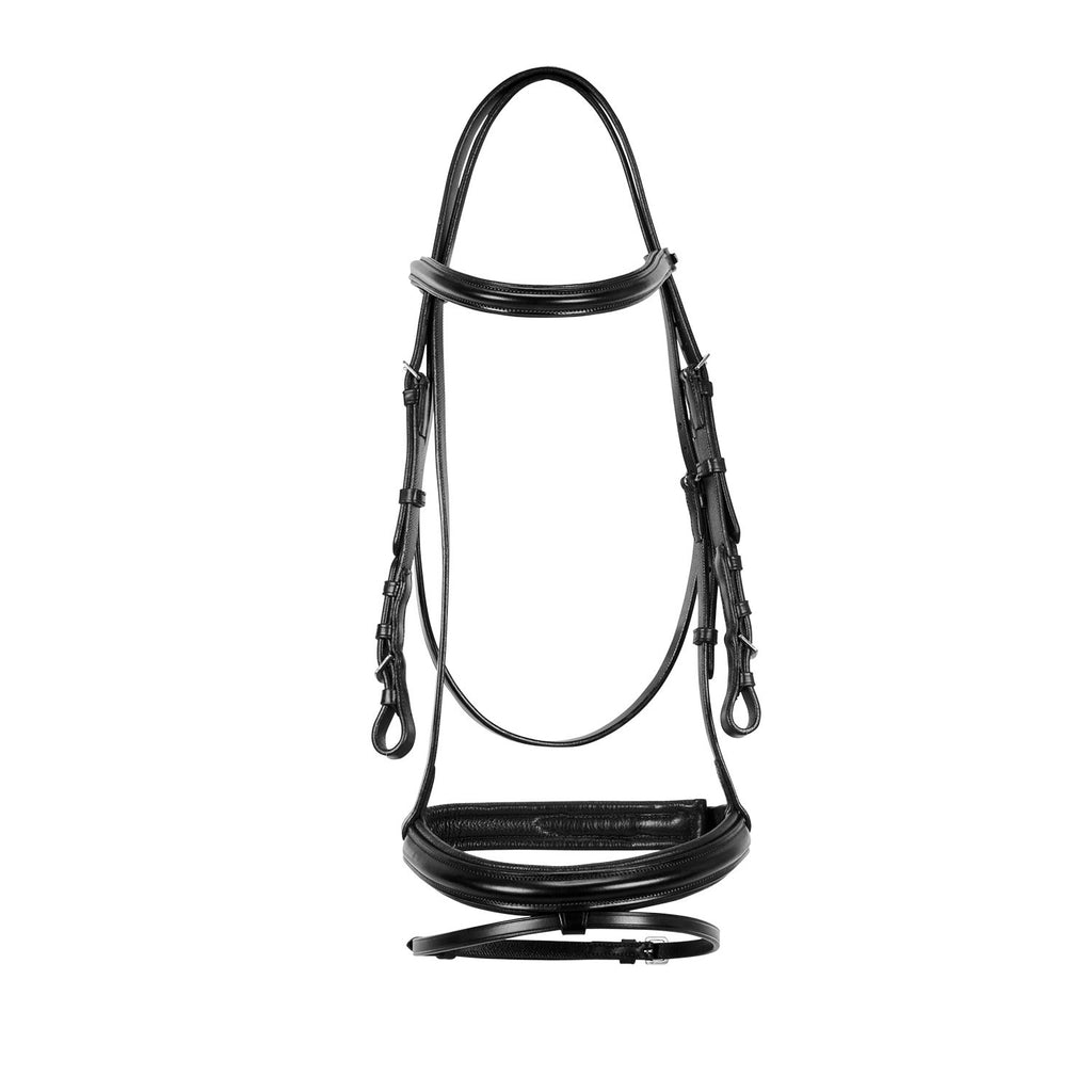 English leather bridle with rubber reins