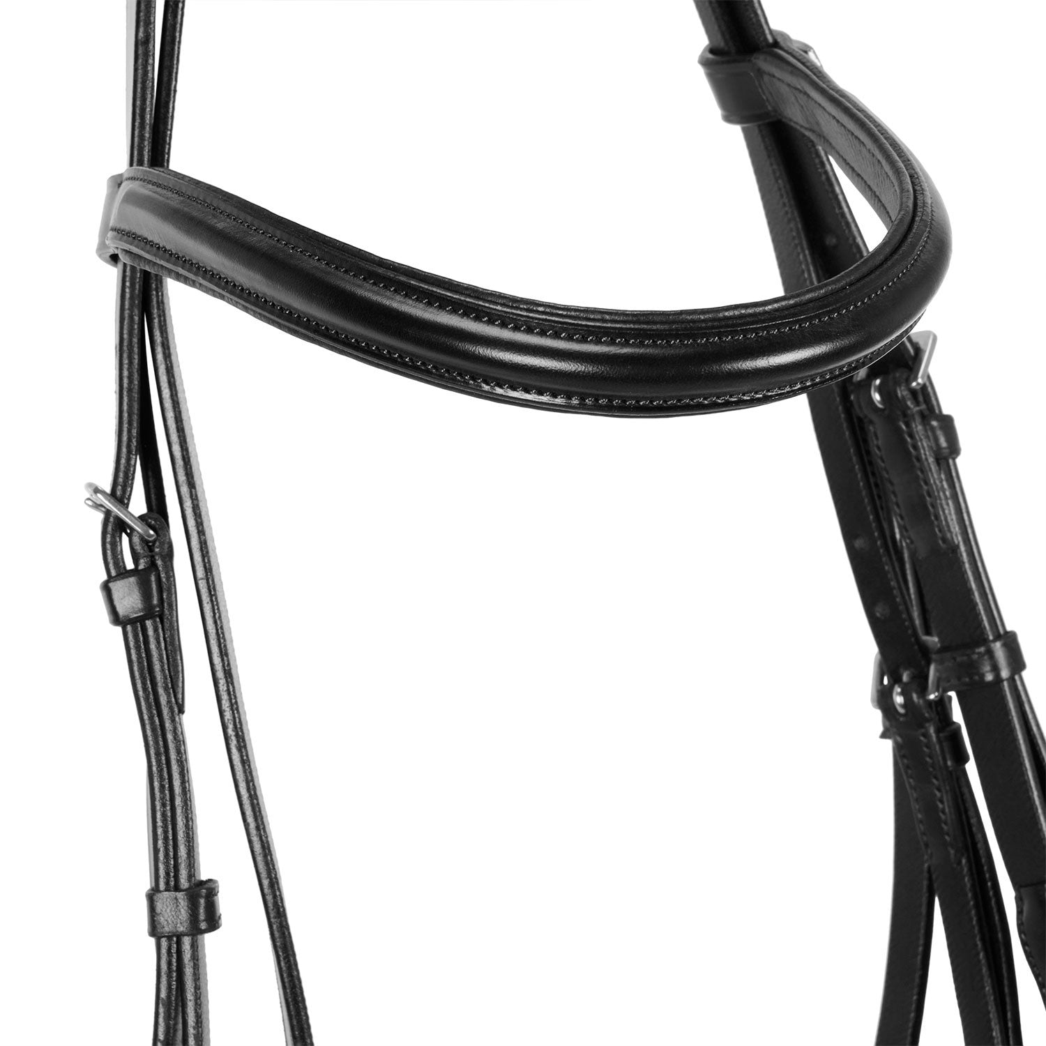 English leather bridle with rubber reins