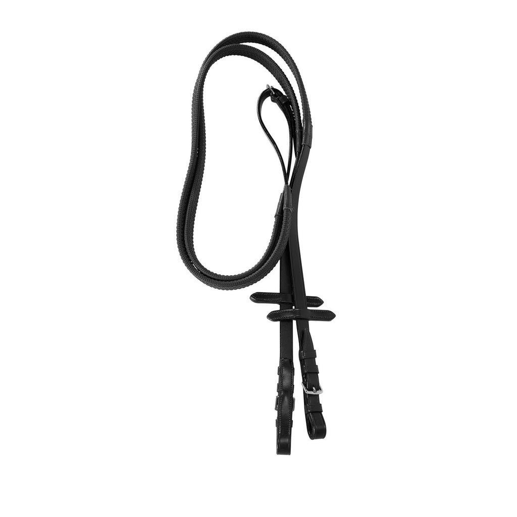 English leather bridle with rubber reins