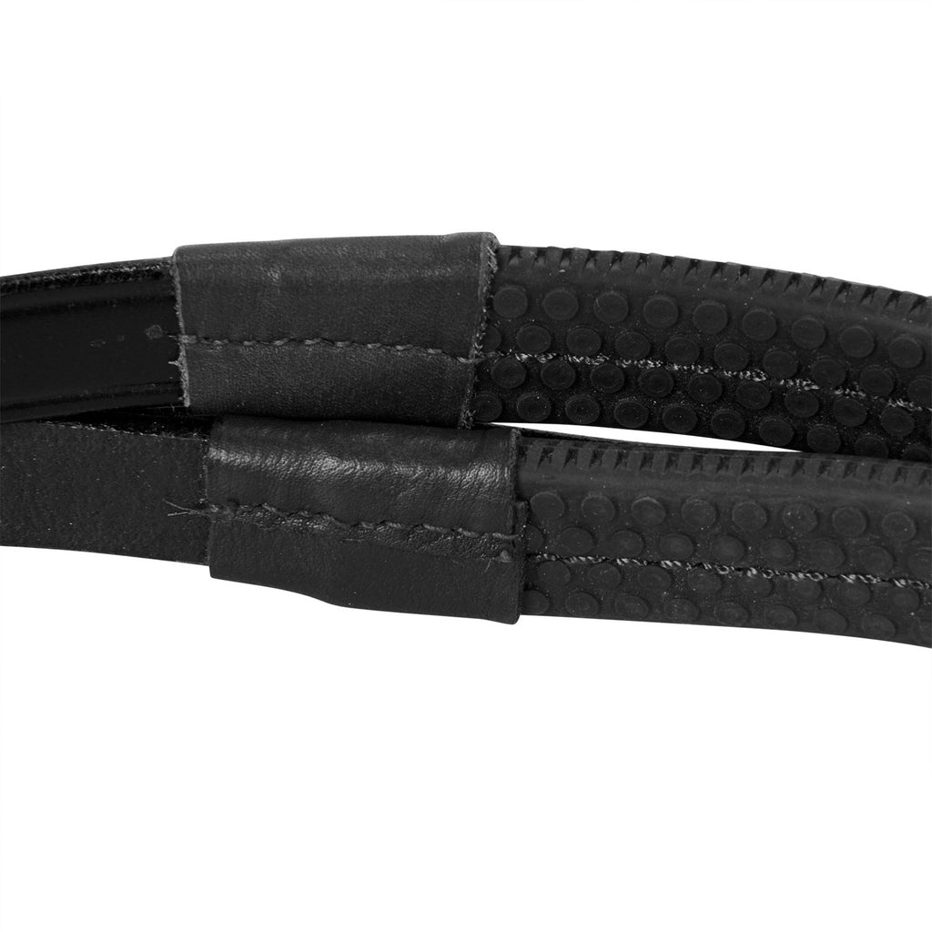 English leather bridle with rubber reins