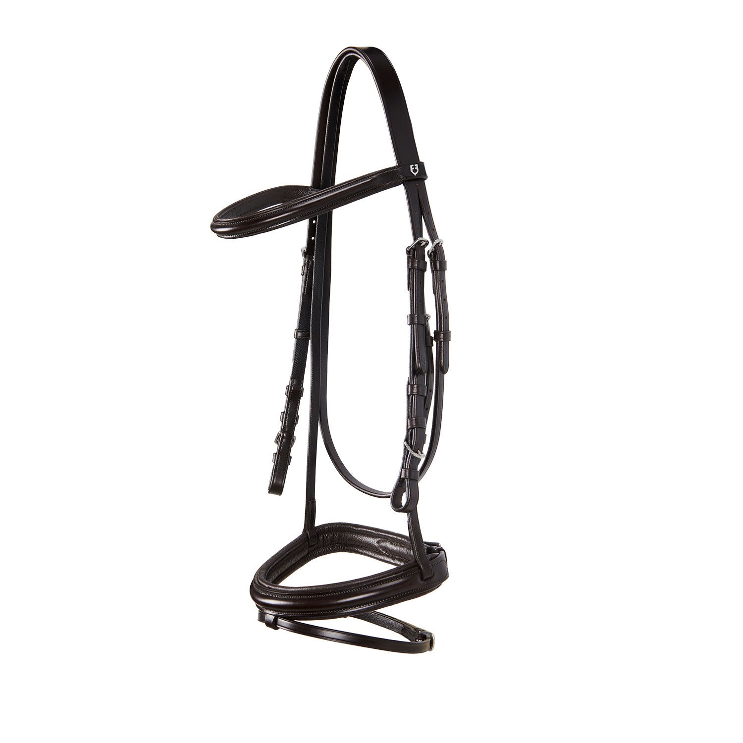 Equestro English leather bridle with rubber reins